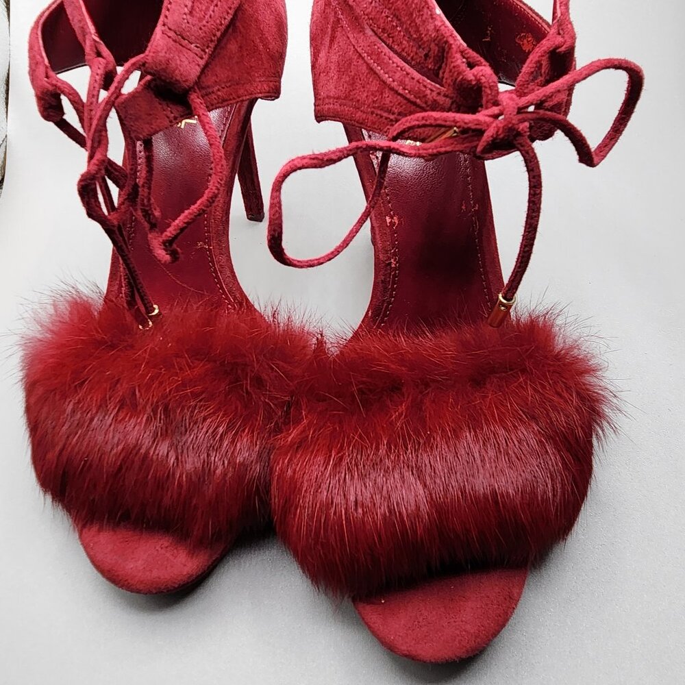 Michael Kors Red Fur Heels